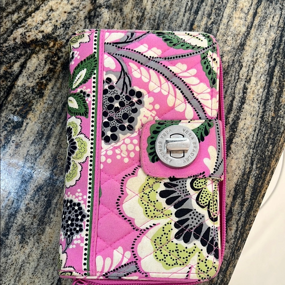 Vera Bradley Pink Floral Phone Wallet